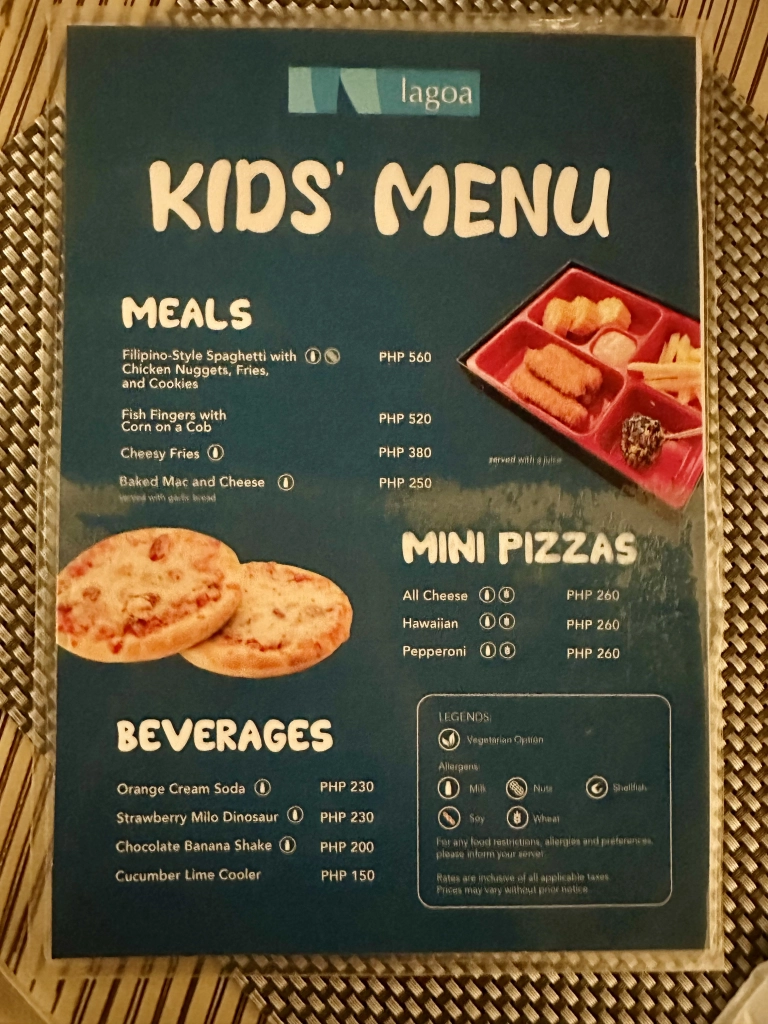 Lagoa Kids Menu