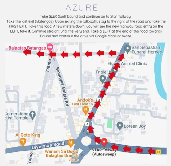 Vivere Azure - How to get there