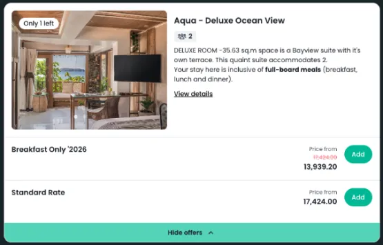 Vivere Azure - Weekday rate